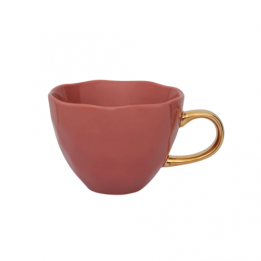 Tasse "Abricot" à anse dorée