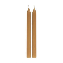 Bougies rayées "Brun latté"
