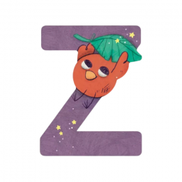 Lettre en bois "Z" violet