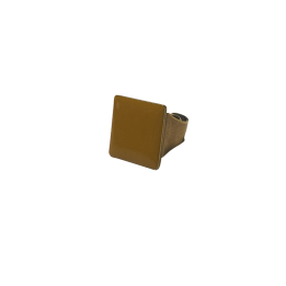 Bague carrée "Moutarde"