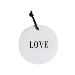 Médaillon noir "Love"