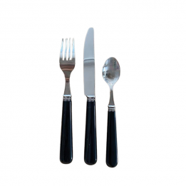 Set couverts en inox "Noir"