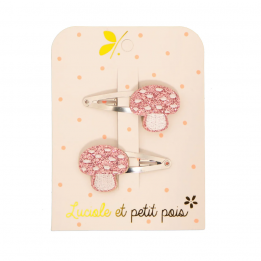 2 barrettes "Champignon"