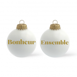 Boule de Noël "Bonheur...
