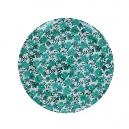 Assiette à fleurs verte