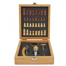 COFFRET VIN ET JEU ECHEC