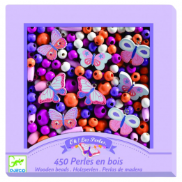Perles en bois "Papillons"