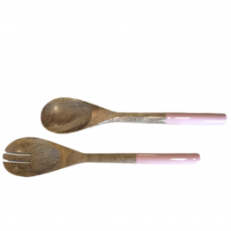 Couverts à salade roses