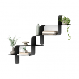 Etagère en métal noir