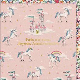 Carte licornes "Joyeux...