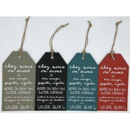 1 Etiquette message "Chez...