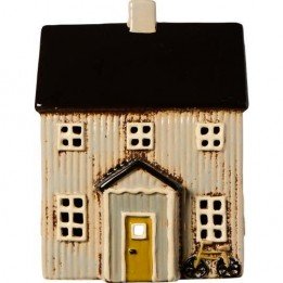 Photophore maison toit noir