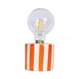 Lampe rayures orange