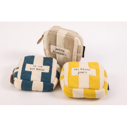 Porte-monnaie rayures