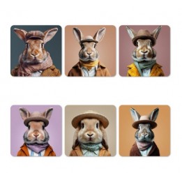 Dessous de verre "lapins"