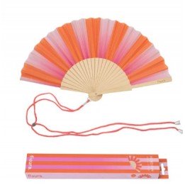 Eventail rose et orange