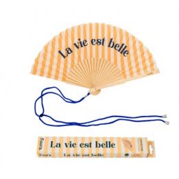 Eventail "la vie est belle"