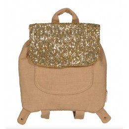 Sac à dos sequins dorés