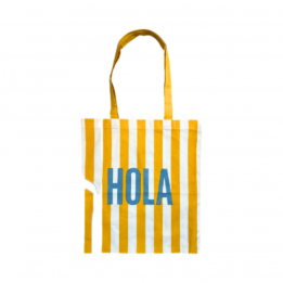 Tote bag jaune "Hola"