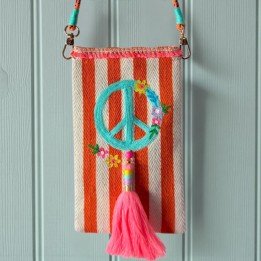 Pochette Peace à rayures