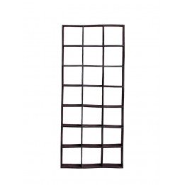 Étagère en bois et métal noir