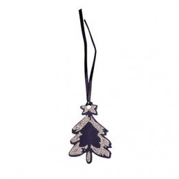 8 étiquettes sapin noir à...