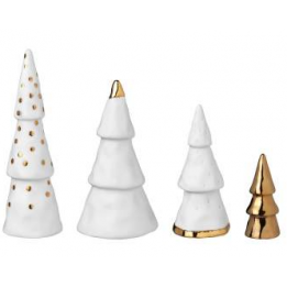 Set de 4 sapins "Or"