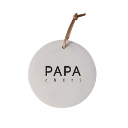 Médaillon "Papa chéri" noir