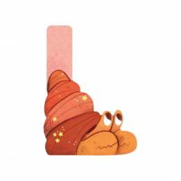 Lettre en bois "L" rose