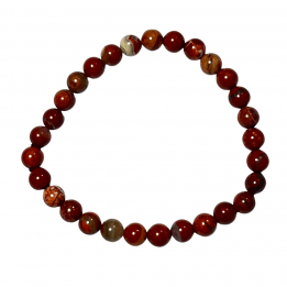 Bracelet "Jaspe rouge" 6mm
