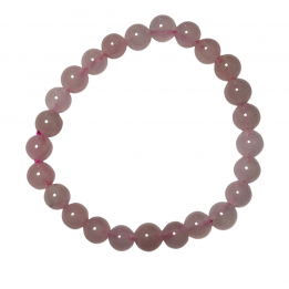 Bracelet "Quartz rose" 6mm
