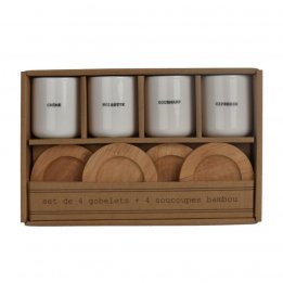 Coffret de 4 tasses à café...